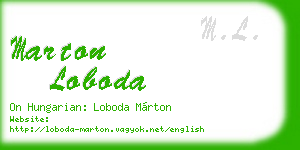 marton loboda business card
