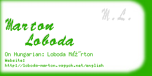 marton loboda business card